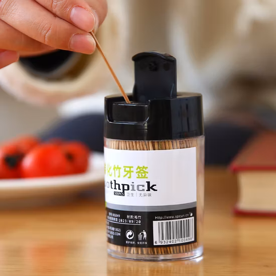 Custom Design Disposable Double Point Bamboo Toothpicks
