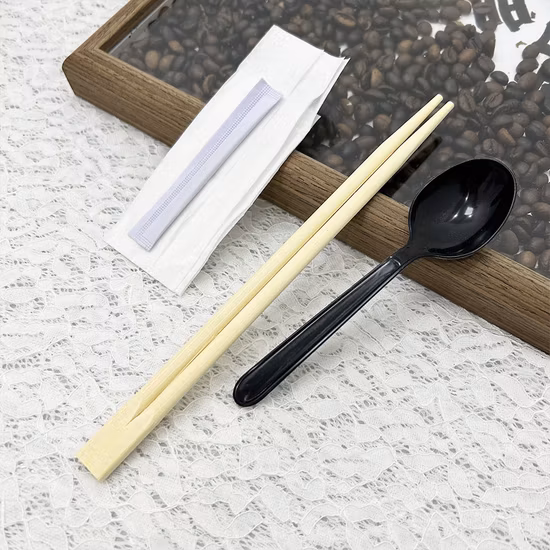 Disposable Kraft Paper Film Chopsticks Set Spoon Tissue Paper Toothpicks Wholesale Custom