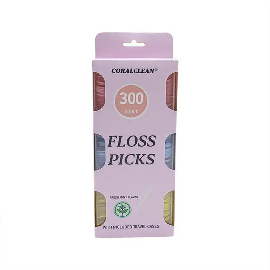 Wholesale Box Custom Tooth Sticks Flosser Toothpicks 300PCS Dental Floss Stick 